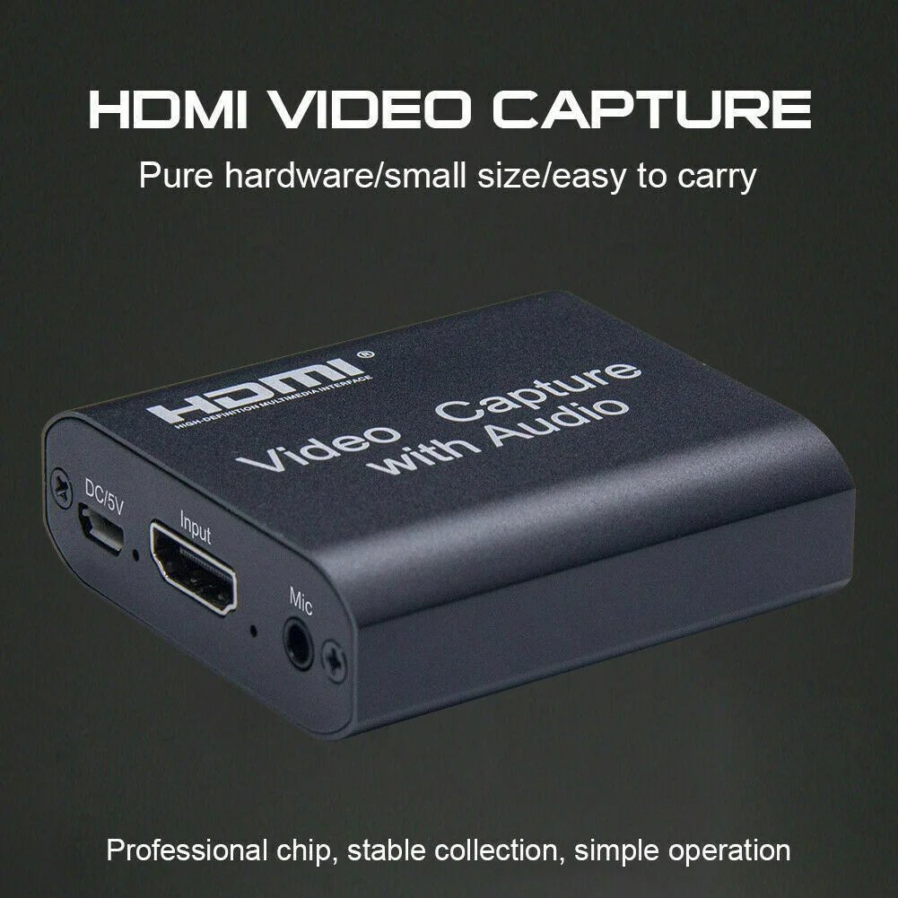 

Teaching Video Card Plug And Play Portable With Audio Game Recording Home Office Loop Output 4K Stereo Input
