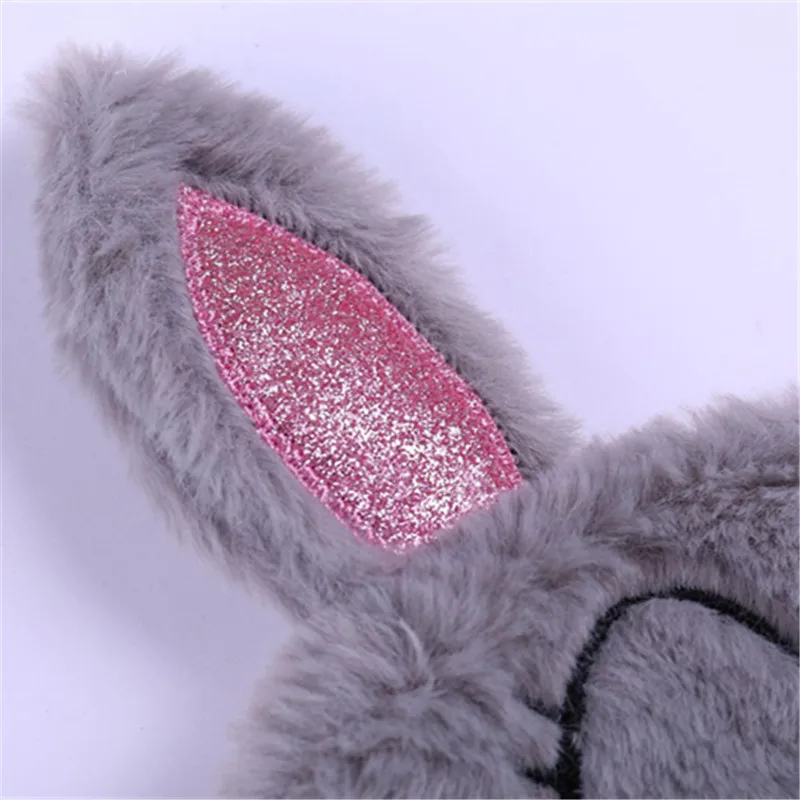 Мягкая Плюшевая длинная маска для глаз повязка на глаза с мультипликационной