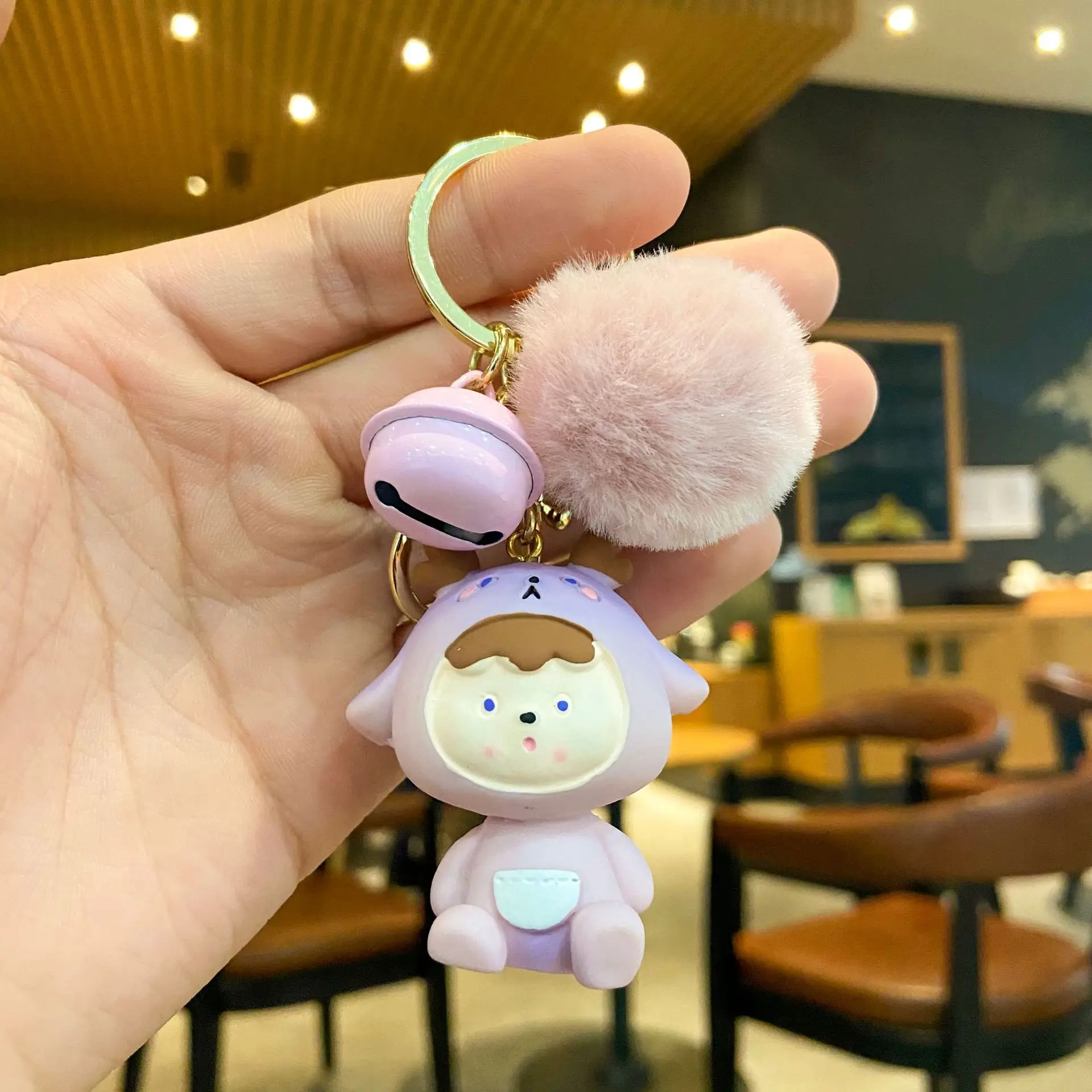 

Cartoon Small Dog Pendant Key Chains For Women Men Metal Alloy Bag Charm Car Keychain Key Ring Holder Gift