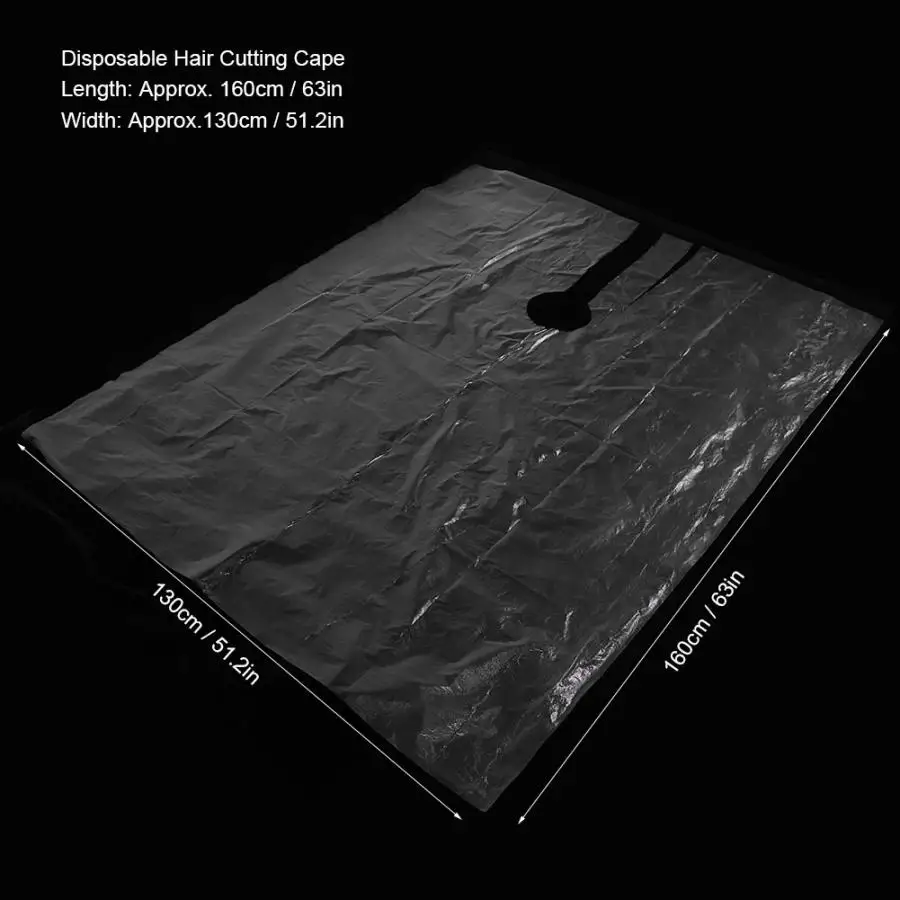 

Quality High transparency Haircut Cape 50pcs Disposable Hair Cutting Cape Hairdressing Cape for Barber Shop Hair Salon Hair Care