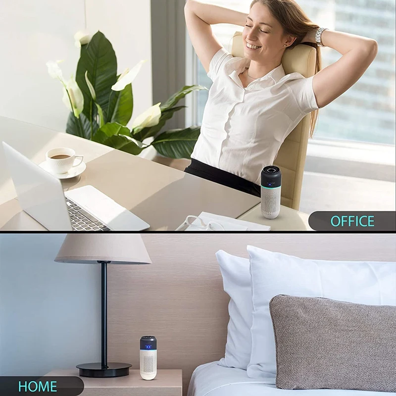 Очиститель воздуха мини портативный HEPA очиститель с фильтрами активированным