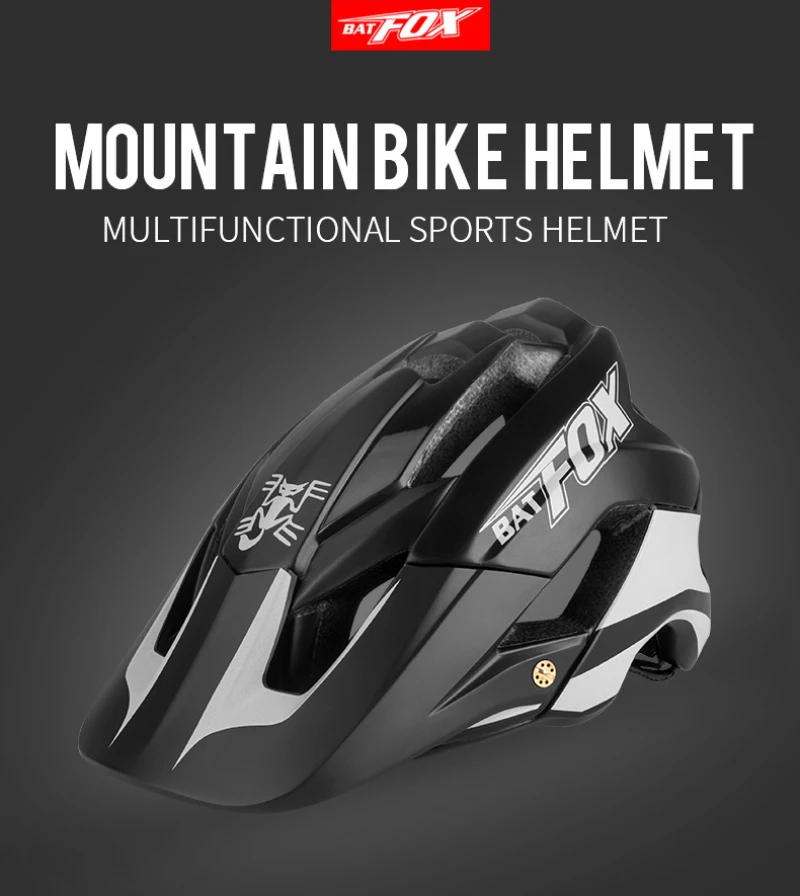 

Велосипедный шлем BATFOX, горный велосипед, оборудование для велоспорта на открытом воздухе, шлем для скейтборда