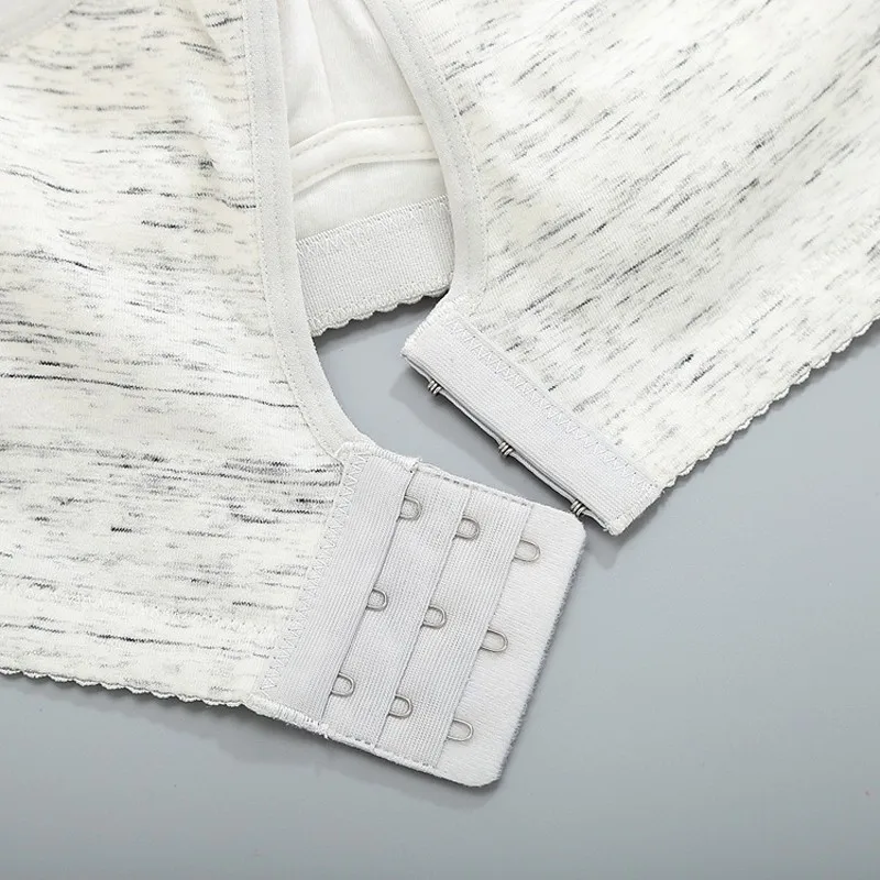 Женский хлопковый бюстгальтер без косточек Roseheart розовый серый Регулируемый