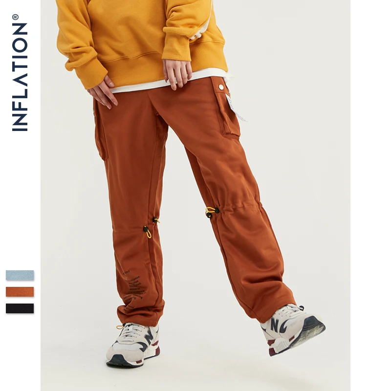 Брюки INFLATION 2020 мужские свободные ветровка в стиле хип хоп с эластичной резинкой