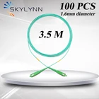 Волоконно-оптический патч-корд SC 100 APC SM G657A2 SX Core диаметром APC-SC мм, 1,6 м с синей курткой Aqua LSZH, 3,5 шт. в коробке