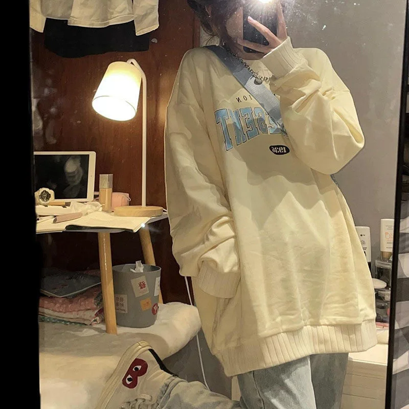 Свитер с круглым вырезом для женщин новый студенческий свитер в Корейском стиле