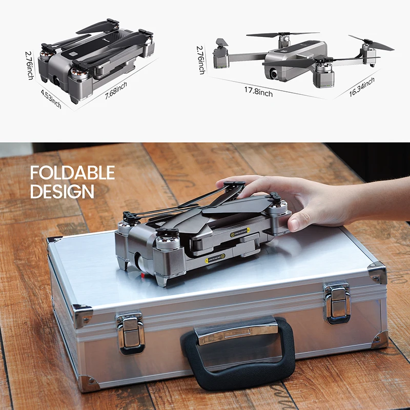 Potensic D88 5G WiFi FPV Дрон с камерой 2K Режим высокой фиксации складной рычаг RC Квадрокоптер Дрон с Чехол