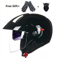 wanli motorcycle helmet half face abs motorbike helmet electric safety double lens helmet moto casque for womenmen casco moto
