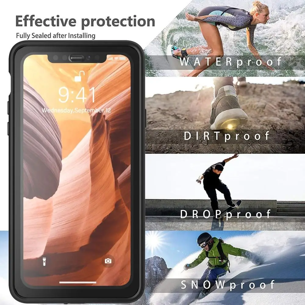 Герметичный Водонепроницаемый Чехол IP68 для iPhone 11 Pro Max противоударный чехол