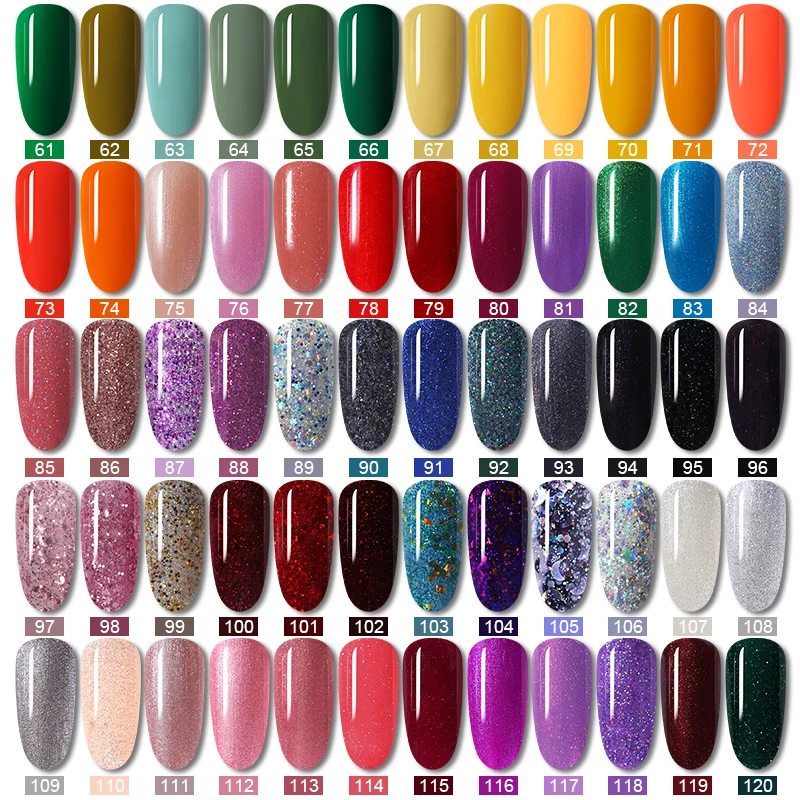 LEMOOC 12 мл Блестящий Гель лак для ногтей Блестящие Блестки зеленый серый смешанные