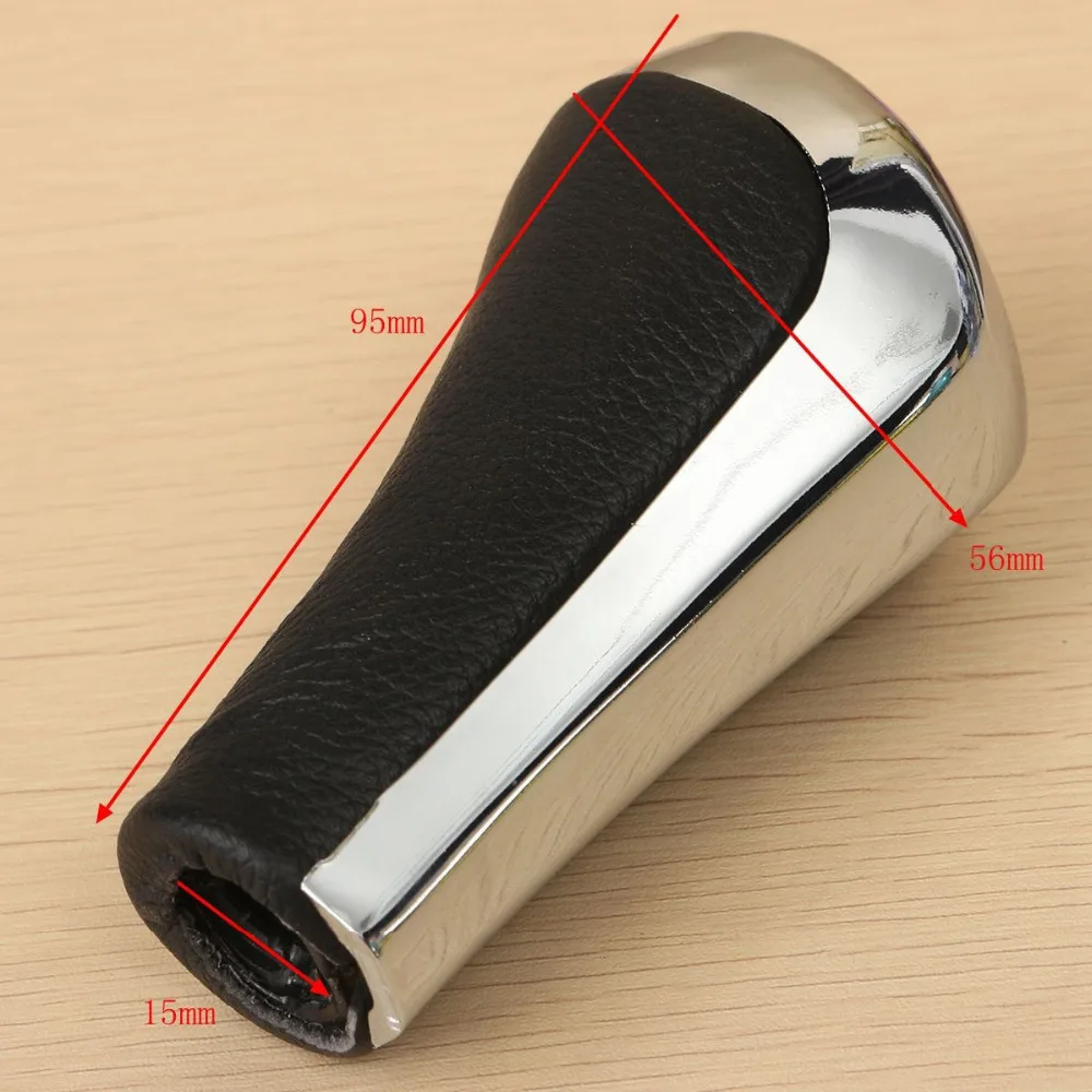 Автомобиль 5 Скорость 6 из искусственной кожи хромированный ручной Шестерни