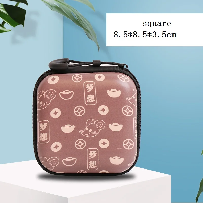 

New Creative Earphone Storage Bag Cute Cartoon Data Cable Charger Storage Box Mini Earphone Bag Drop