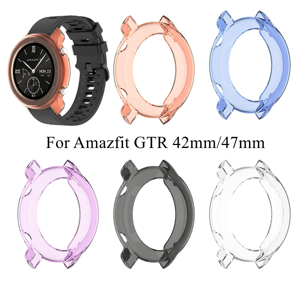 

Защитный чехол из ТПУ для смарт-часов Amazfit GTR, бампер, корпус, рамка, защита экрана, чехол для Amazfit GTR 42 мм, 47 мм, чехол