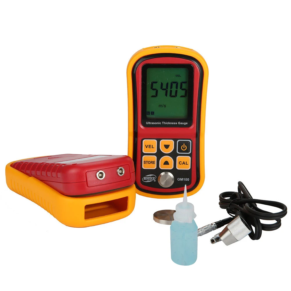 

GM100 Digital Intelligent LCD Display Metal Meter Backlight Thickness Gauge Measuring Tool Ultrasonic Tester Portable Handhold