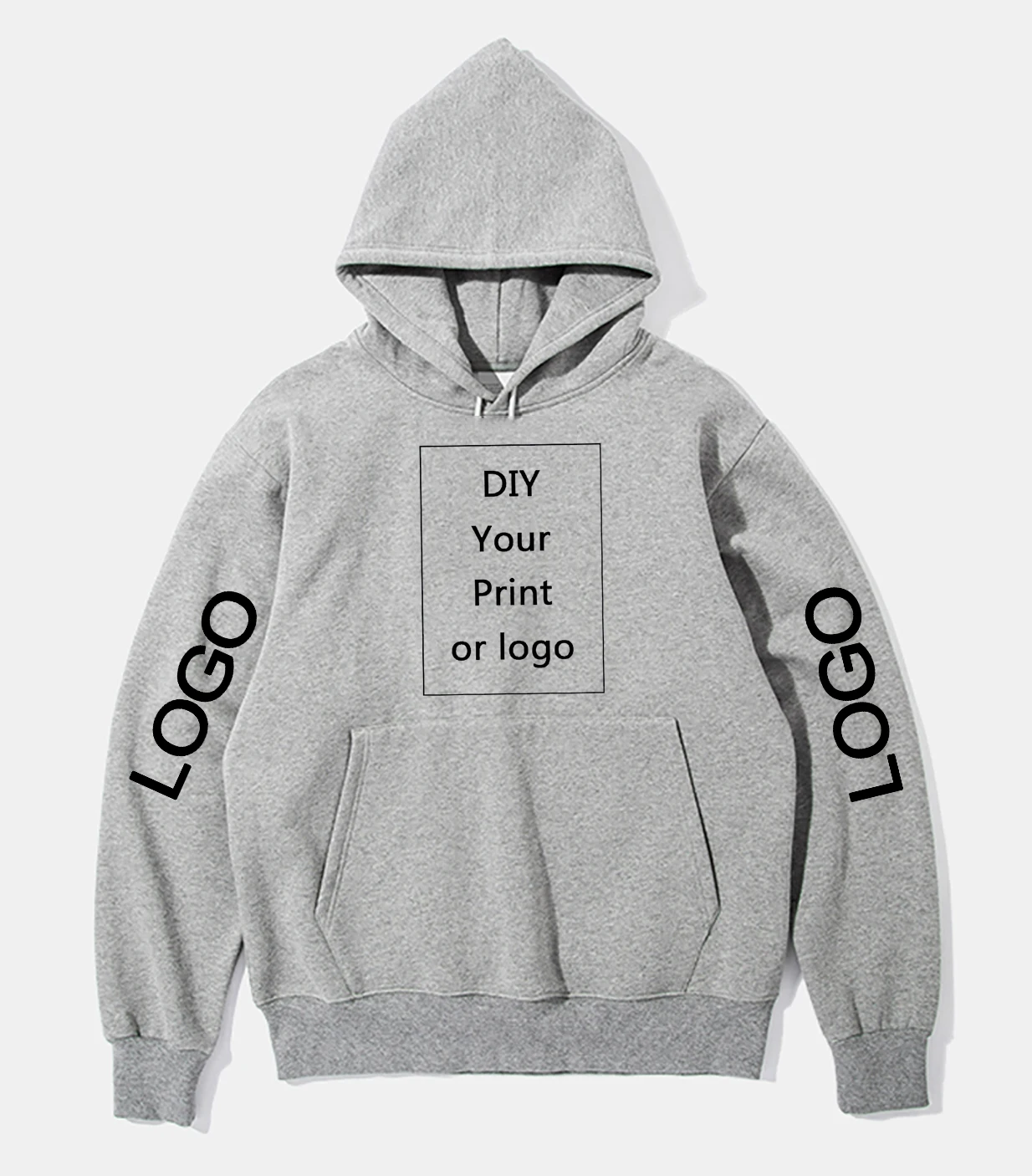 

2021 Autumn Mens Thick Fleece Hoodies Hip Hop Pure Hoodies Thick Velvet Fabrics Winter Hoodies 2