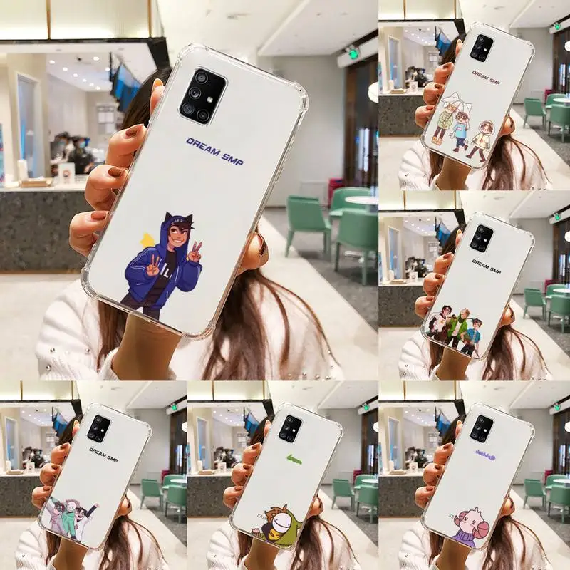 

dream smp Phone Case Transparent For Samsung A51 A50 A71 A70 A81 M60S Note S21 S 20 10 9 8 11 E Plus Ultra