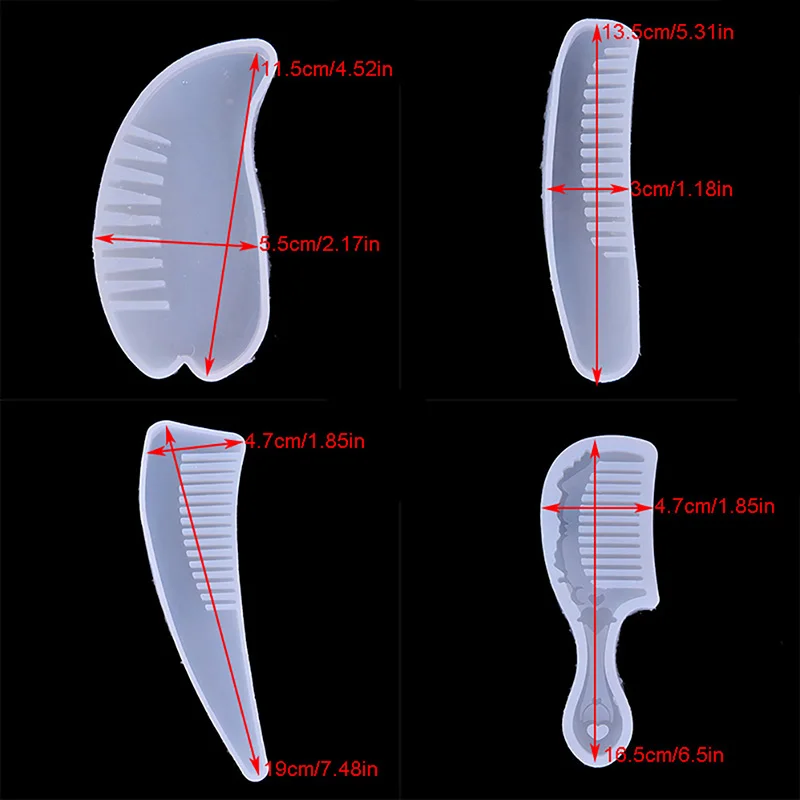 

Silicone Comb Mold Resin DIY Casting Mold Jewelry Resin Mould Handcraft Epoxy Resin Mould for DIY Jewelry Craft Supplies, Clear