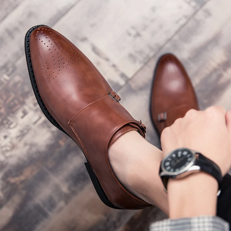 

2020 Brand Men Casual Shoes Leather Mens Style Shoes Fashion Male Office Footwear Loafers Comfortable Male Driving Shoes 38-46