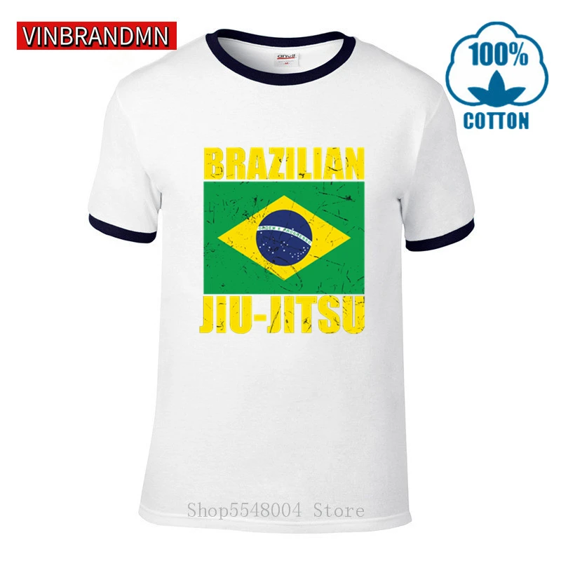 Винтаж Флаг Бразилии Бразильское джиу джицу футболка с надписью: &quotBrazilian Jiu Jitsu
