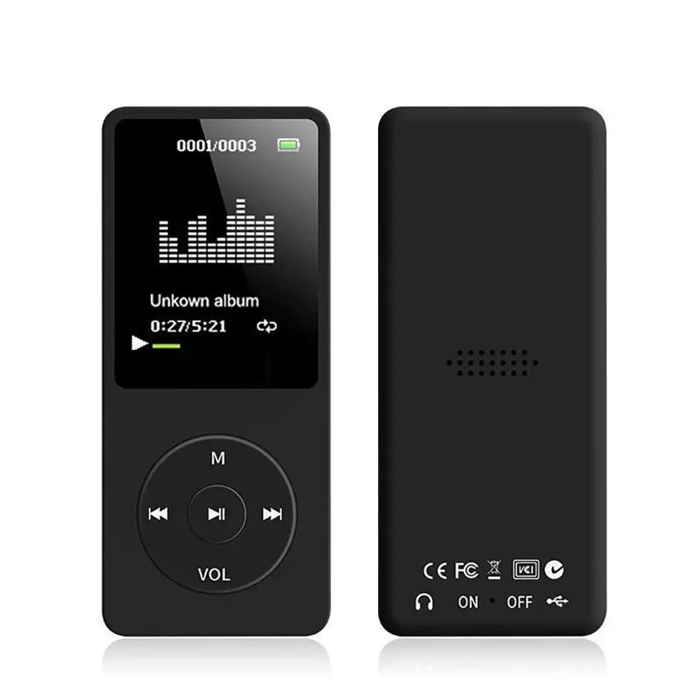 Черный Высокое качество 70 часов воспроизведения MP3 MP4 без потерь Звук Музыкальный плеер FM рекордер TF карта до 128 ГБ с мешком радио FM - Цвет: Черный