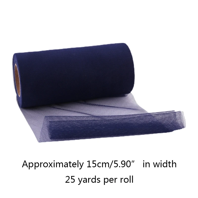 

25Yards 15cm Unpatterned Tulle Roll DIY Table Skirt Colorful Tulle Roll DIY Bows Wedding Decoration Engagement Party