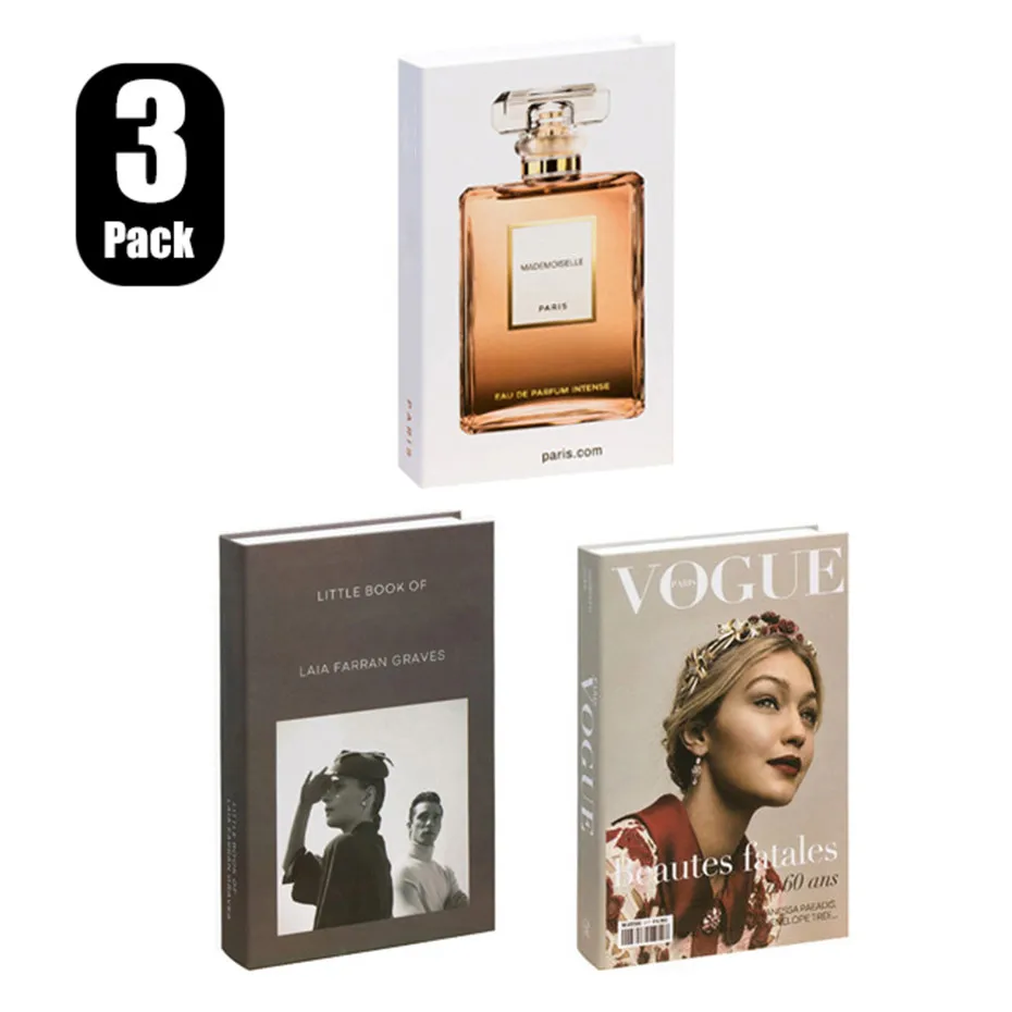 

3 pieces of fake books home decoration fake books fashion bookcase study Decoration Christmas decorations cafeteria Fake Book Mo