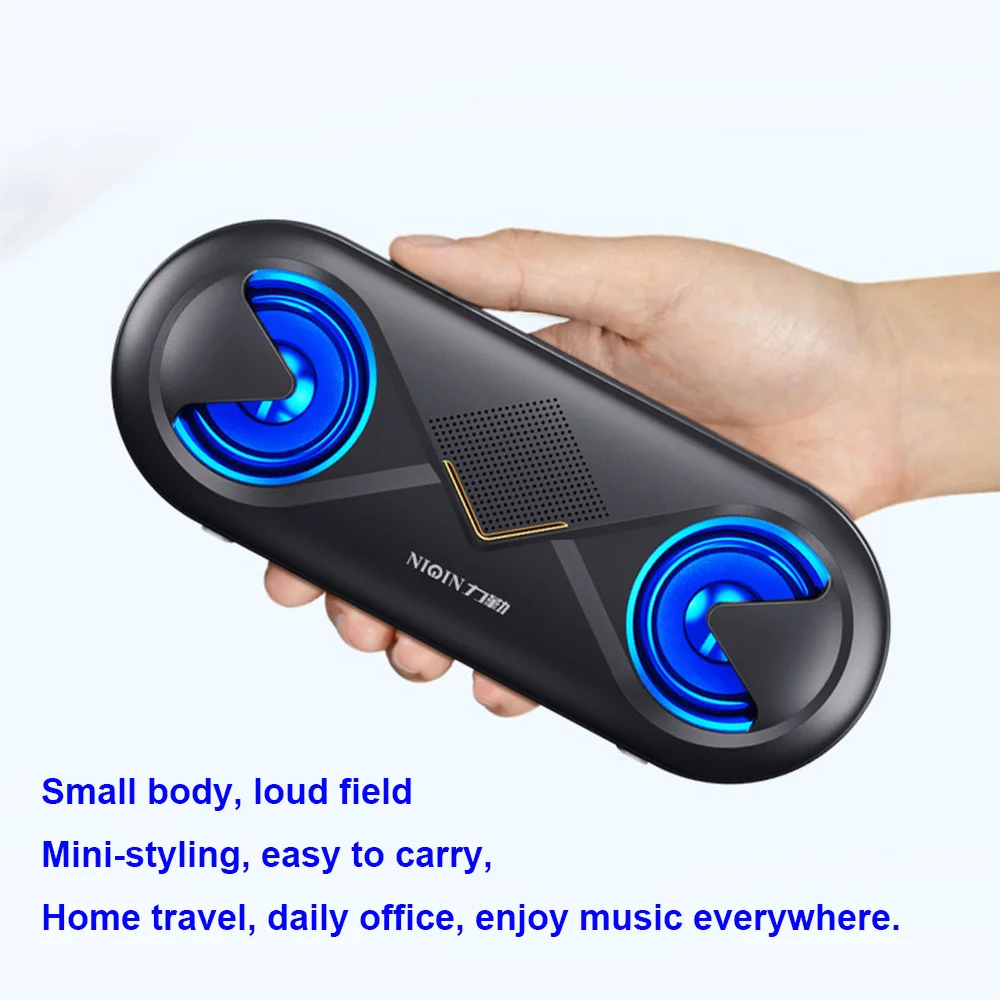 Портативный Bluetooth 5 0 динамик беспроводной 4D стерео звук громкий уличный двойной с