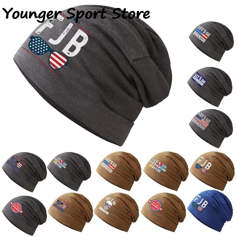 

Winter Men's And Women's Riding Windproof Cap Let's Go Brandon Cotton Headscarf Sport Cycling Fishing Headdress Workout Beanie