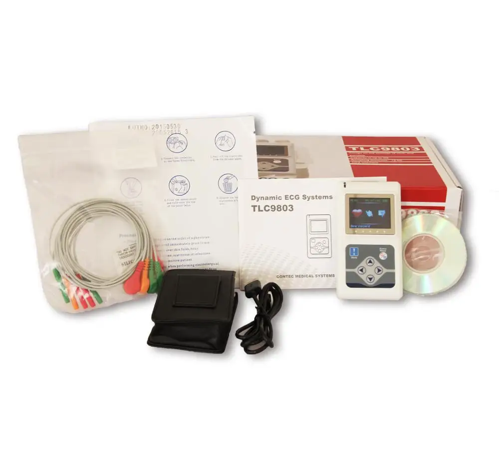 Рождественская Акция! 3 канала записываемая машина ECG Holter система мониторинга