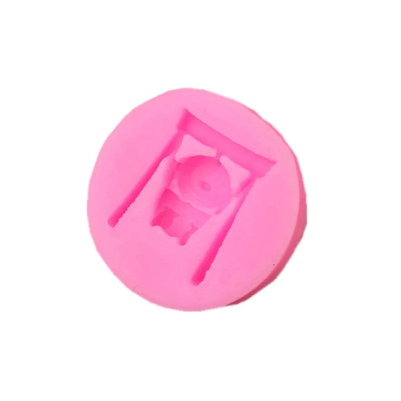 Силиконовая детская форма в форме качели для украшения шоколадного торта