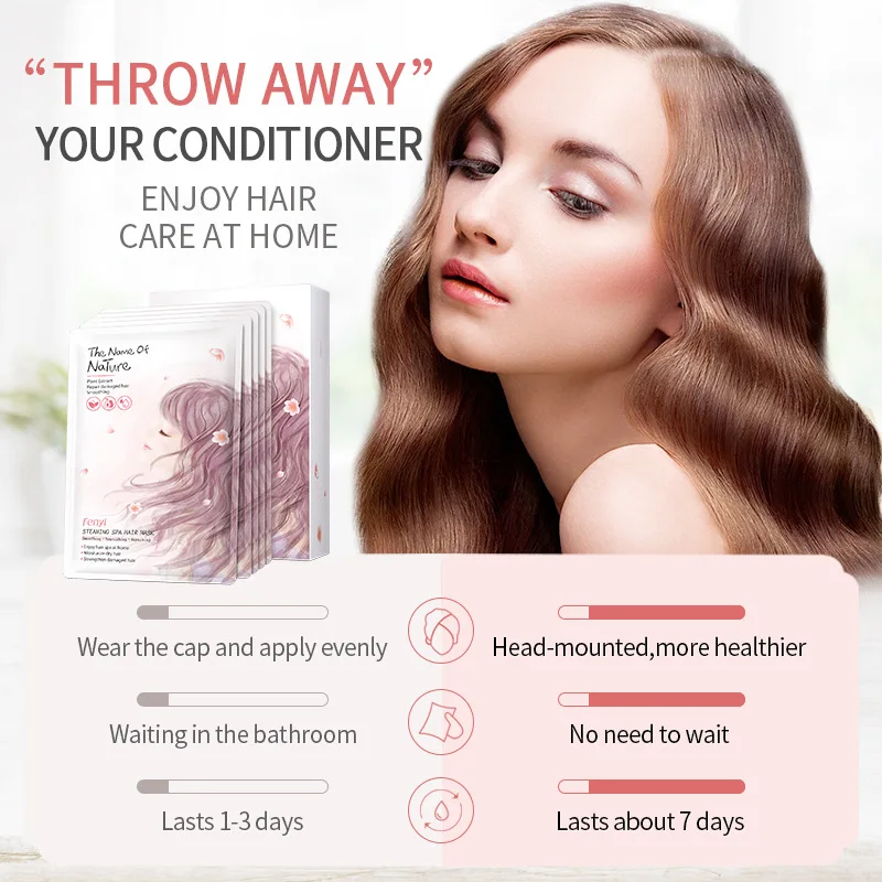 

steaming spa hair mask No evaporation membrane cap 35g Supple nourish Repair Withered conditioner Dry Hair Smooth
