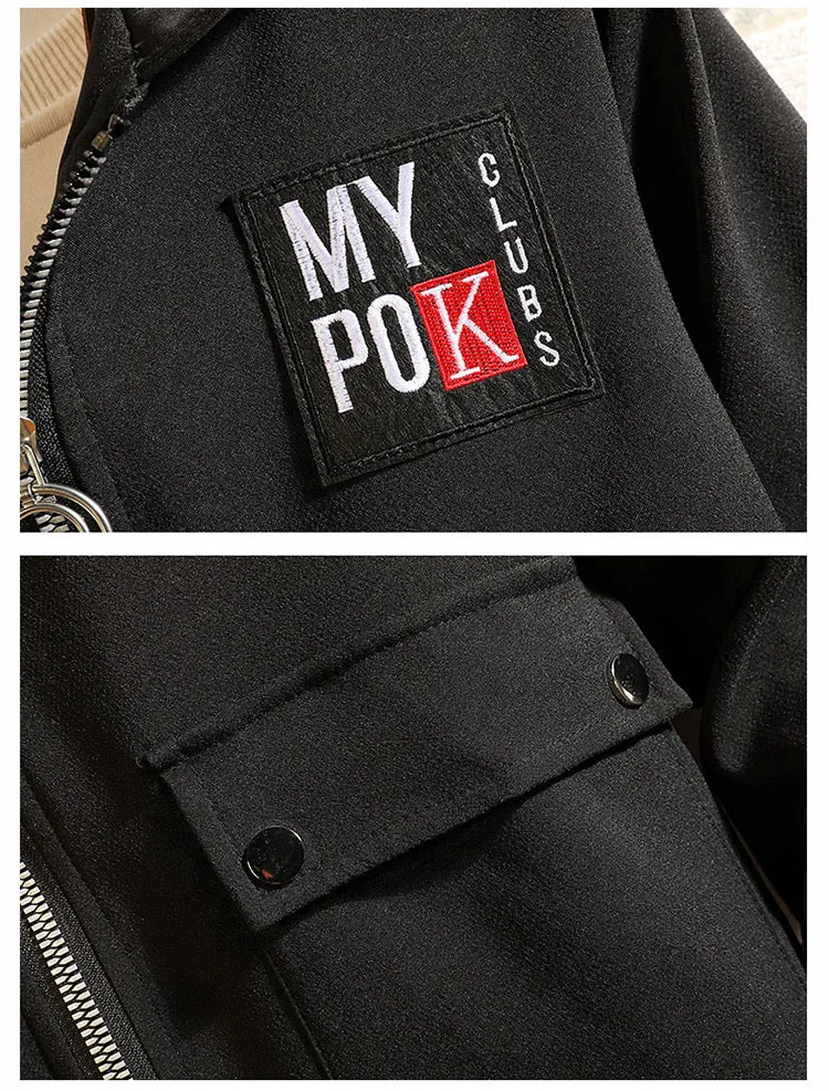 

2020 spring autumn new hooded printed jacket male tide loose large size jacket function wind big pocket INS coat