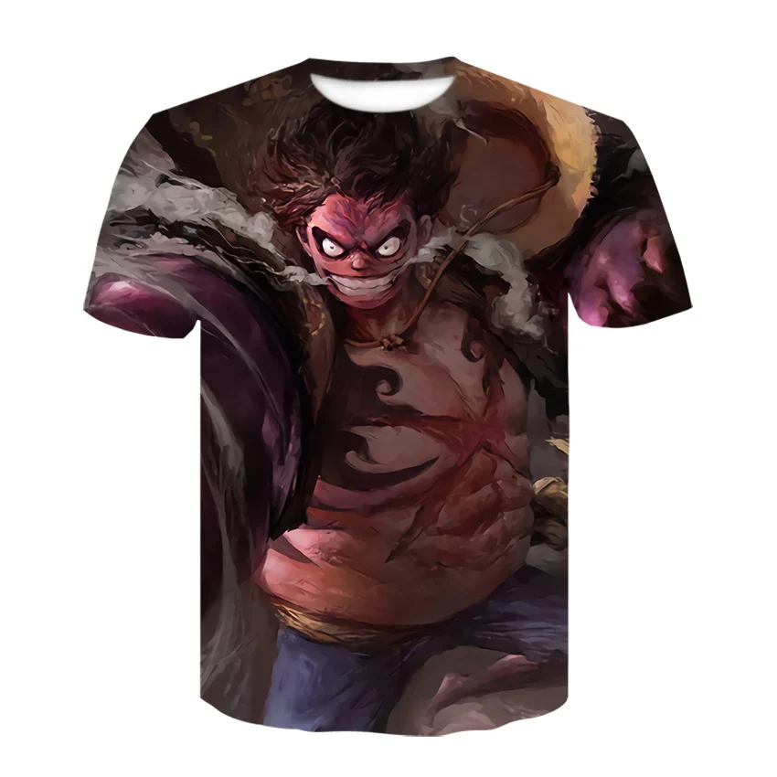 Футболка Luffy мужская с коротким рукавом повседневная тенниска из хлопка майка в