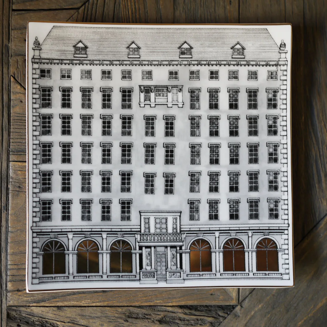 Ретро Золотой лебединый замок декоративная костяная китайская обеденная