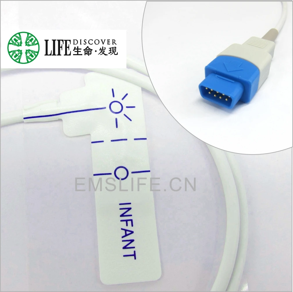GE trusignal DB9 PE-sponge adhesive disposable spo2 sensor for infant size 10PCS one packing