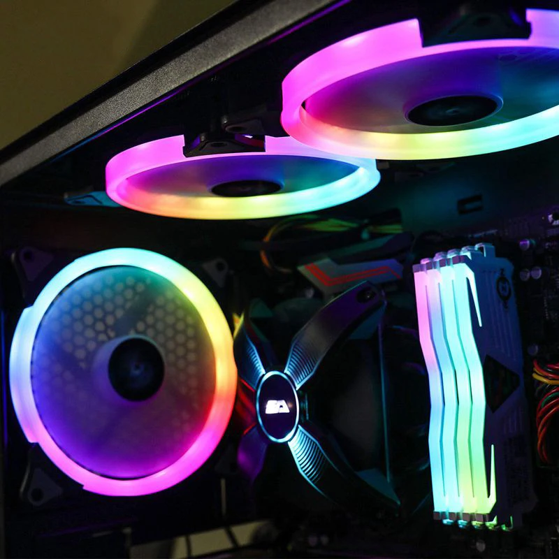 Aigo CS140 3IN1 140 мм вентилятор охлаждения для ПК RGB вентилятор AURA SYNC 5 V/3pin заголовок с ИК-пультом дистанционного тихий вентилятор компьютер чехол Процессор кулер и радиатор