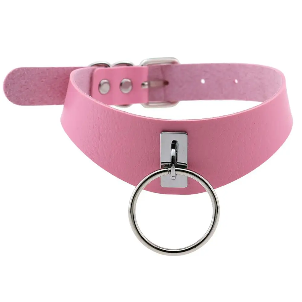 

Gothic choker goth girls vegan leather collar punk chokers harajuku emo necklace chocker dark fashion halloween accessories