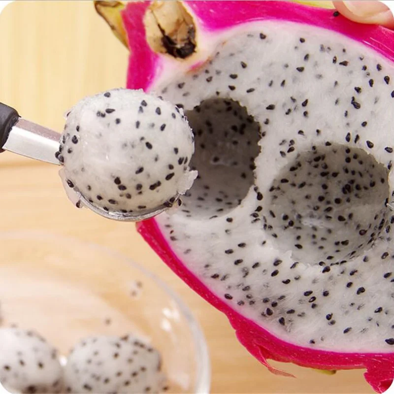 Stainless Steel Double-end Ball Shape Fruit Digging Scoop Ice Cream Dessert Sorbet Kitchen Styling Cooking Baking Tools | Дом и сад