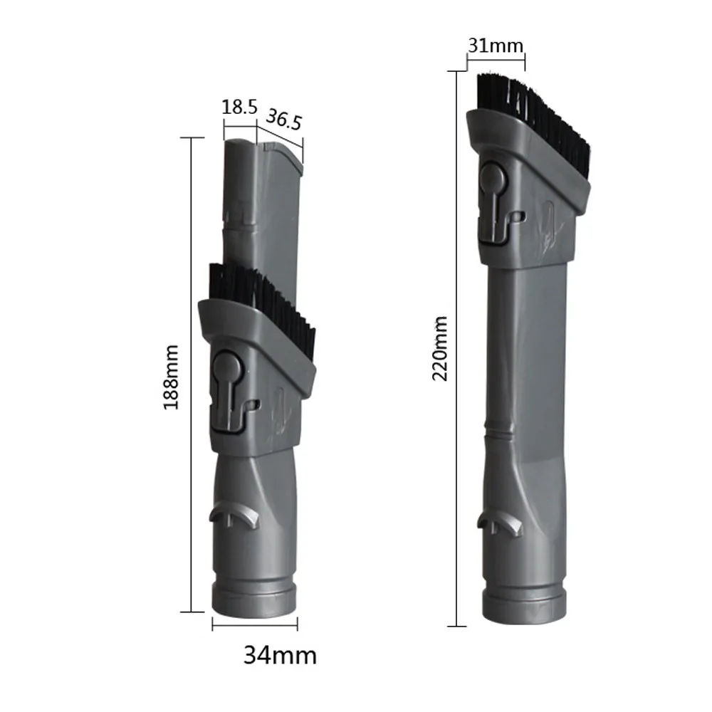 

2 In 1 Vacuum Cleaner Attachment Flat Mouth Suction Head And Brush For Dyson Vacuum Cleaner Accessories Flat Nozzle Head#dp4