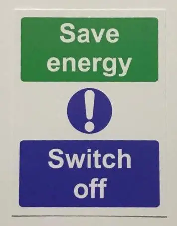 

Gardern Outdoor & Indoor Sign 12x8,Save Energy Switch Off,Sign Warning Plaque Art Decor for Garage Home Garden Store Bar Pre