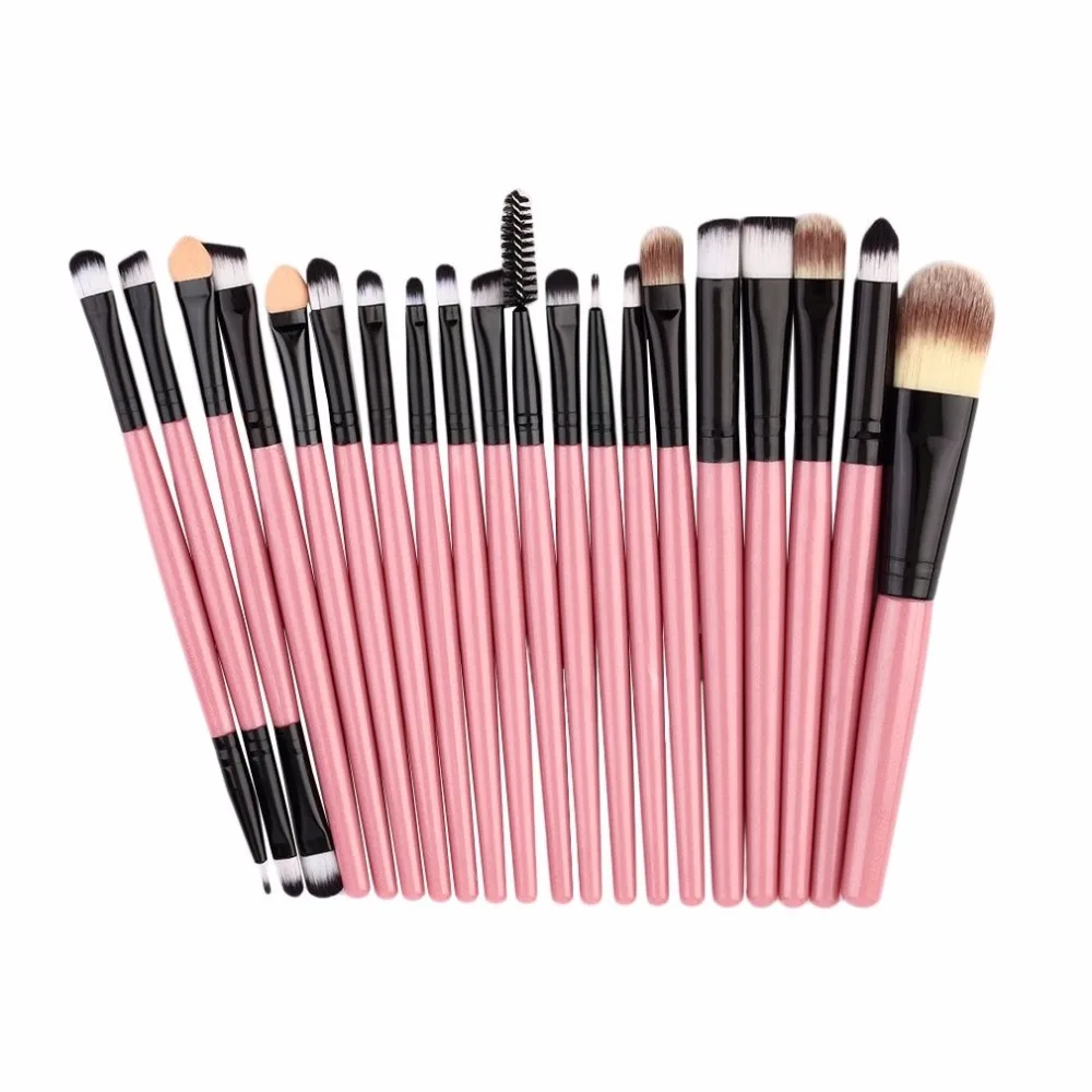 20pcs/set Makeup Brushes Pro Blending Eyeshadow Powder Foundation Eyes Eyebrow Lip Eyeliner Make up Brush Cosmetic Tool | Красота и