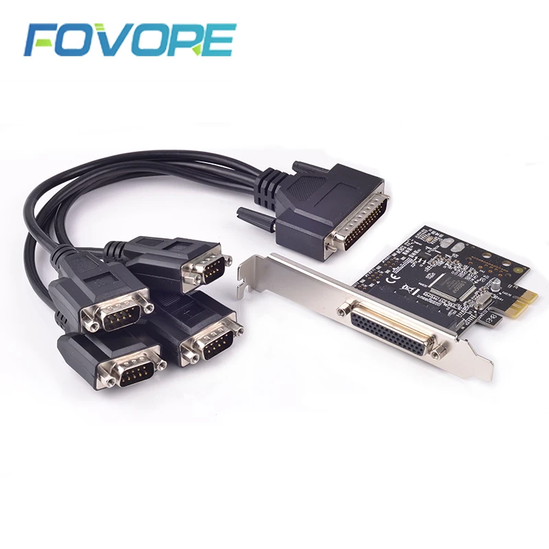 Плата расширения с 4 портами и последовательным портом DB9 RS232 на PCI e RS 232 адаптер PCIe