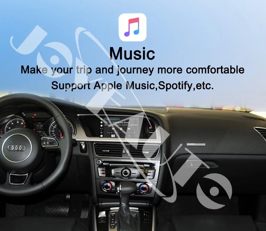 Joyeauto Wireless iOS/Android Carplay Retrofit 2009- A4 A5 Q5 S5 B8 Non MMI for Audi Car Play Android Auto with Waze Spotify
