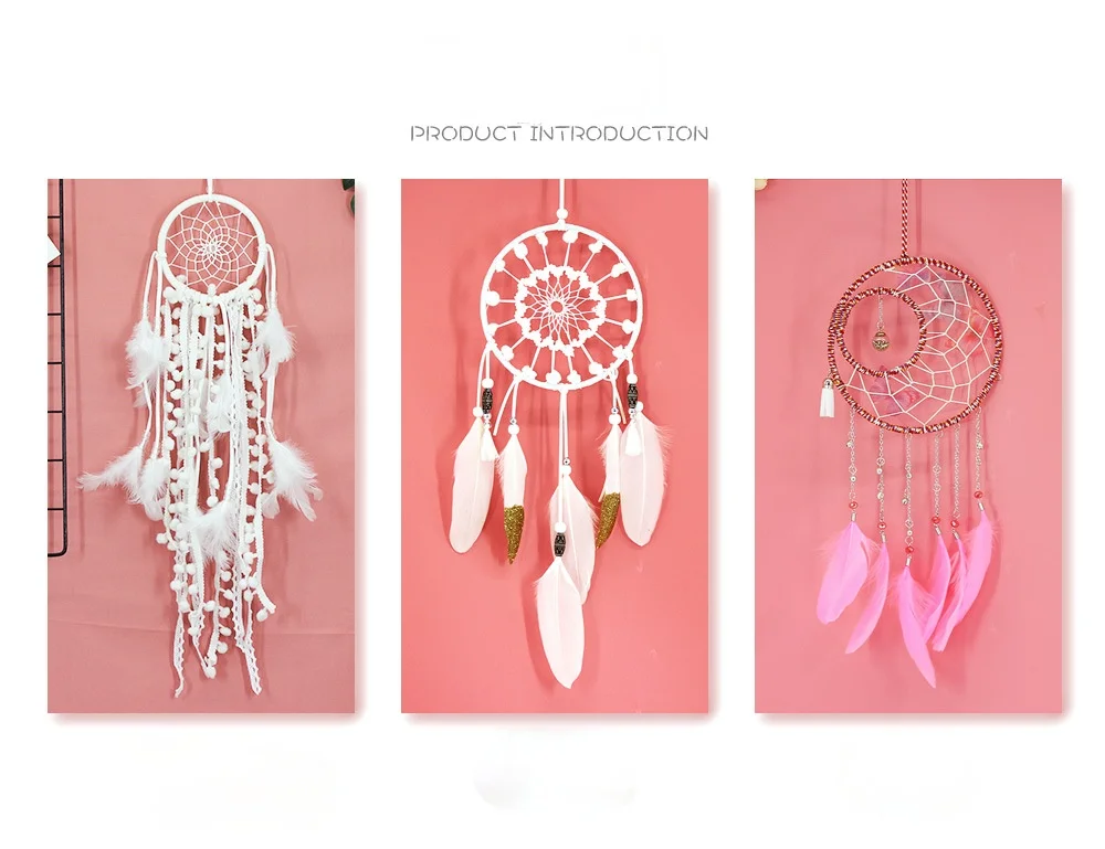 

Girl Love Hollow Dream Catcher Ornaments Home Office Wind Chimes Ornaments Girls Gift Room Decorations