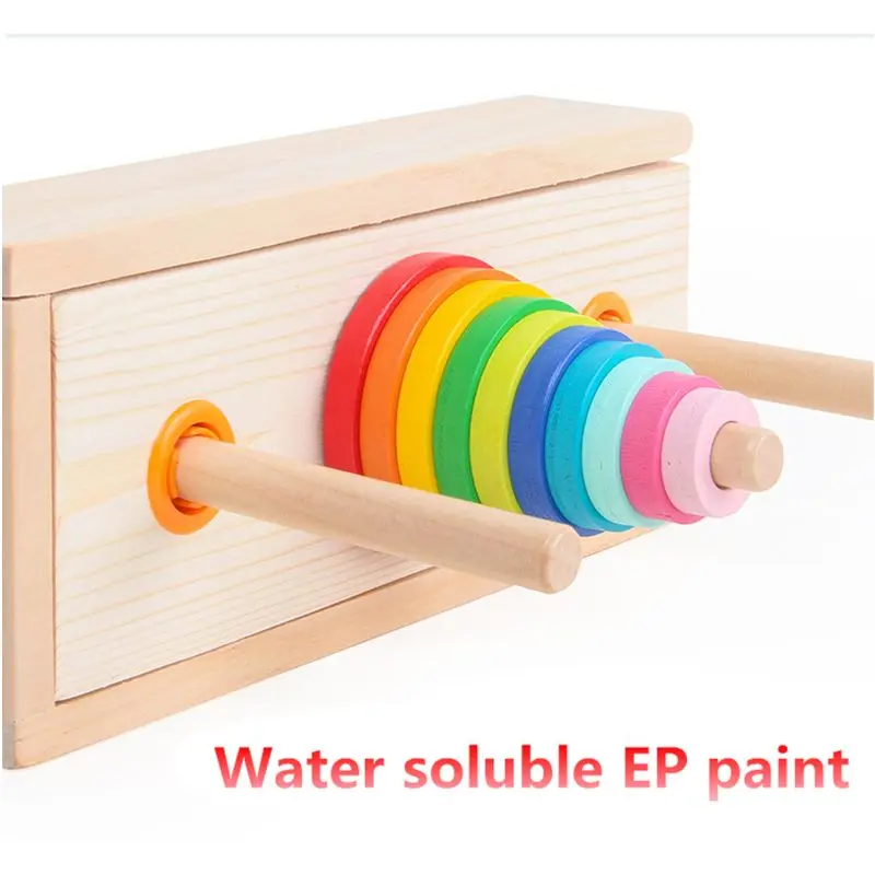 

Hanoi Tower Kids Educational Toys Wooden Early Learning Classic Puzzle Toy