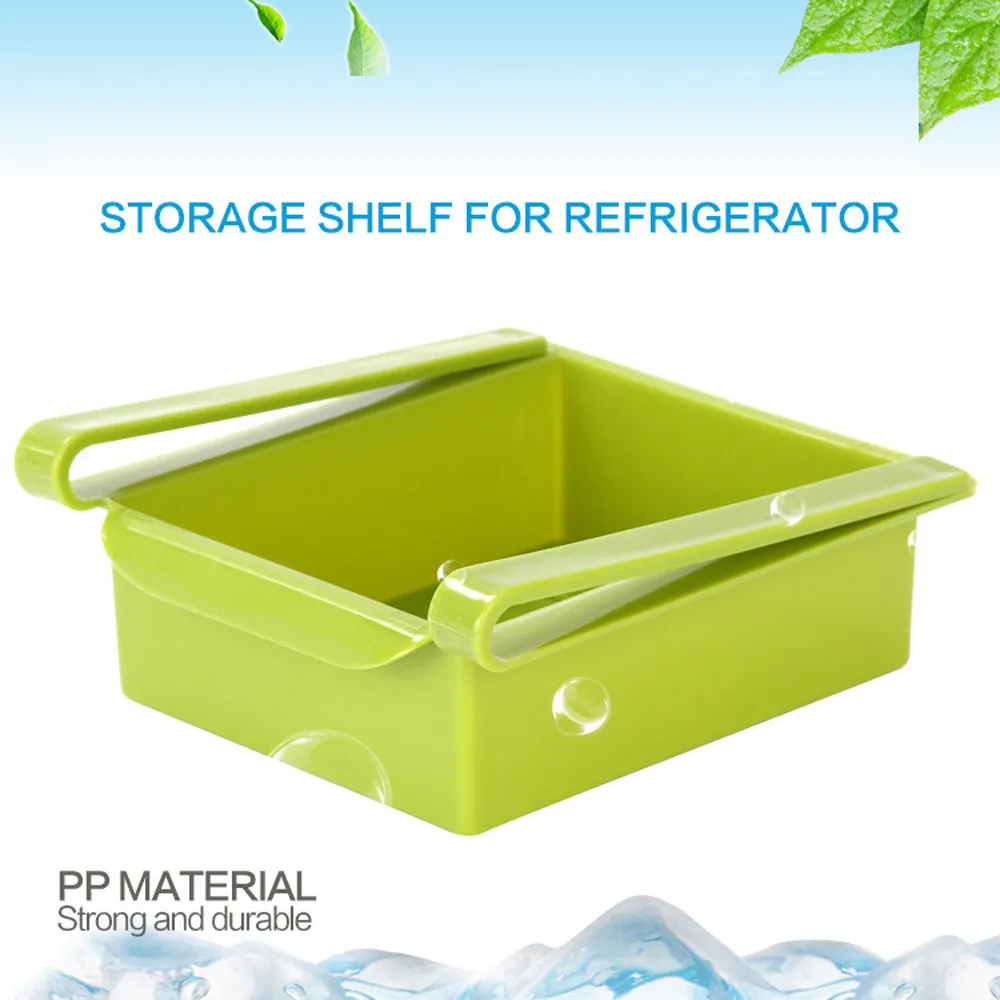 High Quality Slide Kitchen Fridge Freezer Space Saver Organizer Storage Rack Shelf Holder Housekeeping Container | Дом и сад