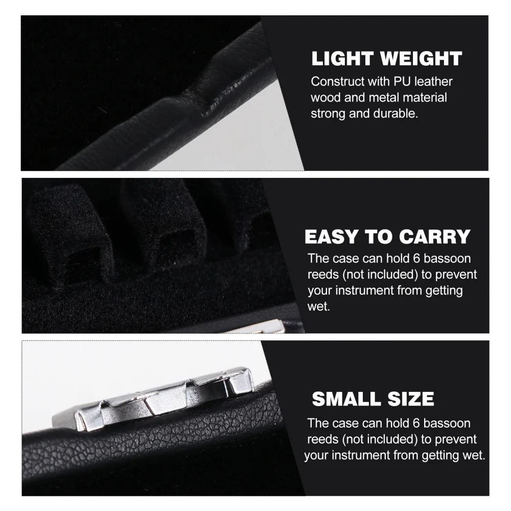 

Portable Bassoon Reed Case PU Leather Bassoon Reed Box Carrying Case Holder