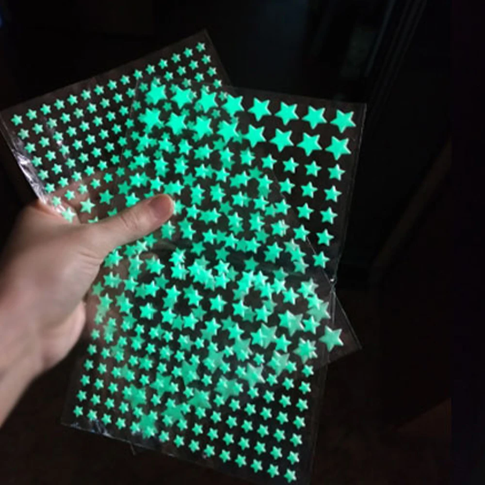 Наклейка на стену 3D светящиеся звезды точки DIY наклейки детская комната Спальня