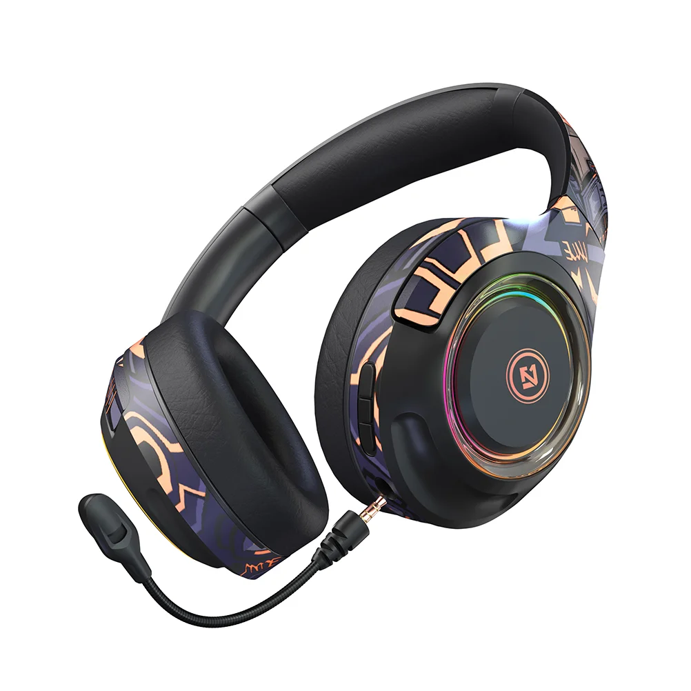 

Over Ear Headset Wireless Headphone Foldable LED AUX IN Earphone