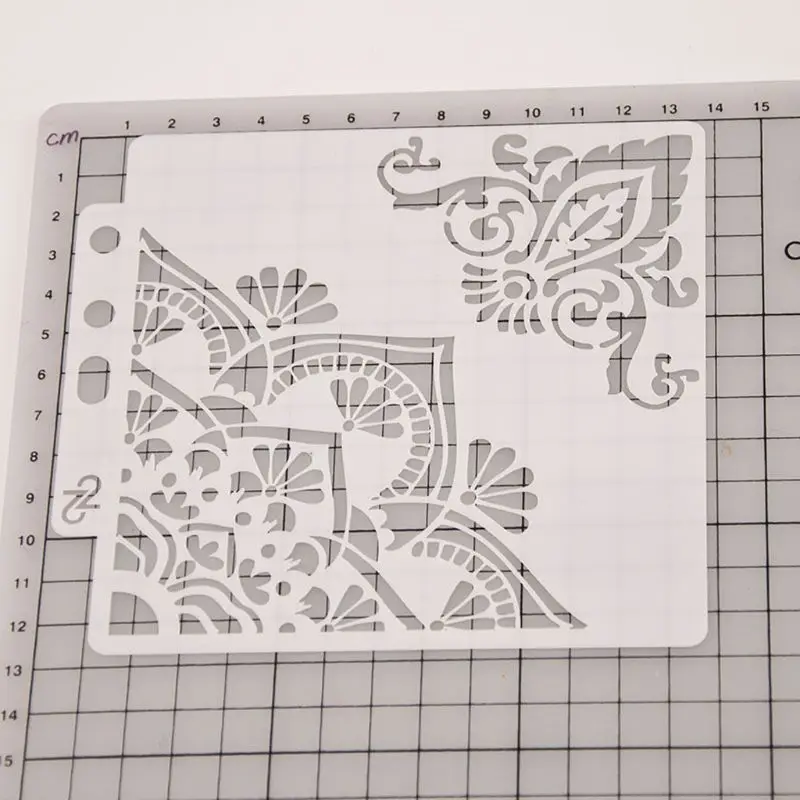 

Flower Corner Stencils Template Painting Scrapbooking Embossing Stamping Album Card DIY